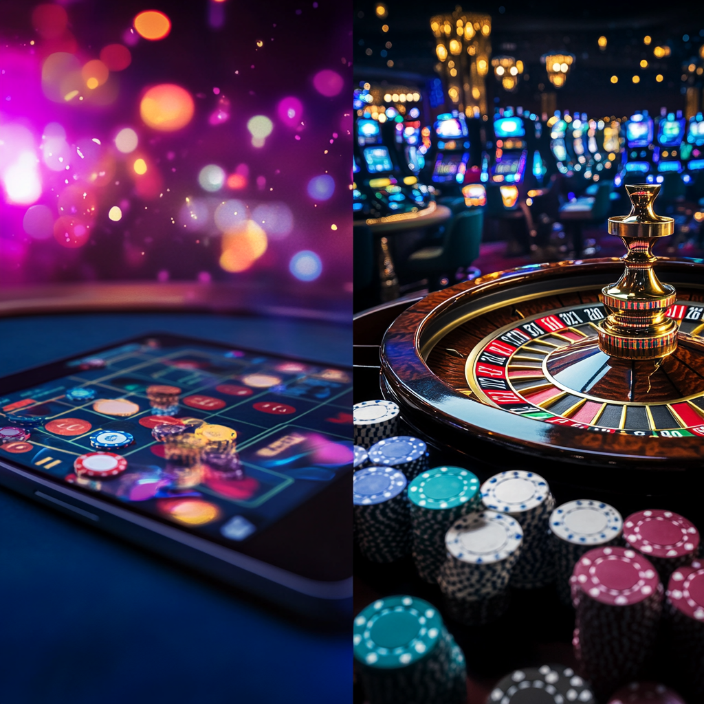 Vergelijking tussen online casino‑games en fysieke casino’s